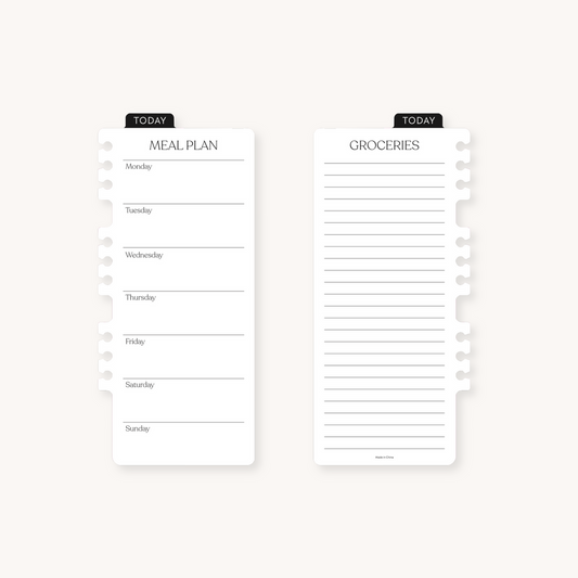 BLACK AND WHITE DRY ERASE MEAL PLANNER DASHBOARD ElyseBreanne