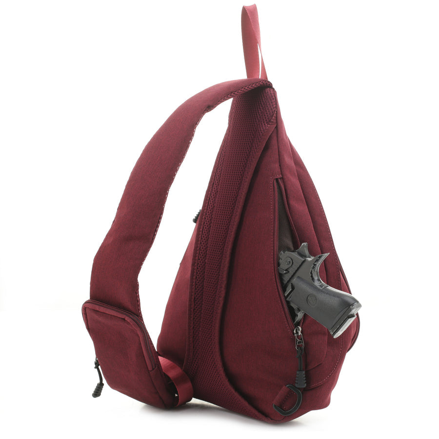PEYTON SLING SHOULDER CONCEALED CARRY BACKPACK-grey