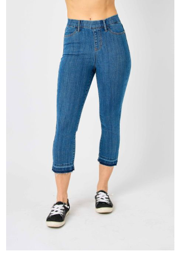 JUDY BLUE HIGH WAIST PULL ON CAPRI