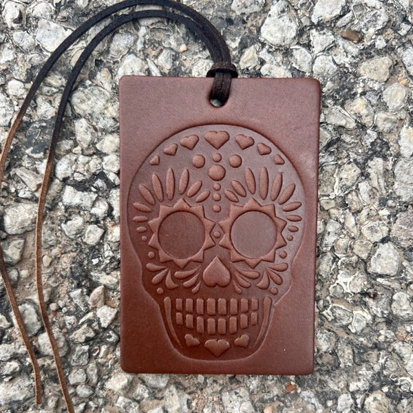 Rectangle Sugar Skull Air Flair - Colour: Turquoise, Scent: Coconut Lime