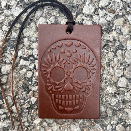 Rectangle Sugar Skull Air Flair - Colour: Turquoise, Scent: Coconut Lime