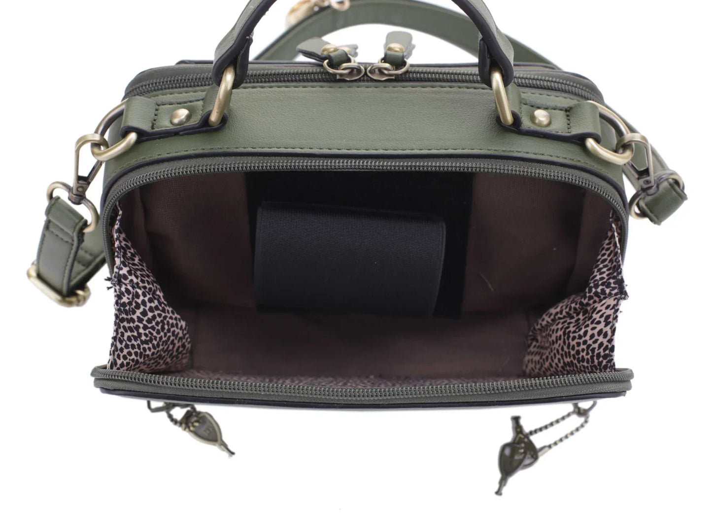 PANDORA COMPACT CONCEALED CARRY CROSSBODY SATCHEL PURSE-black