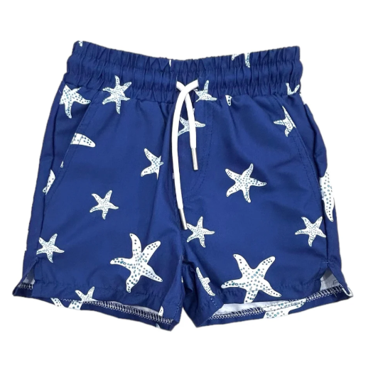 Men's Compression Swim Shorts - Navy Starfish