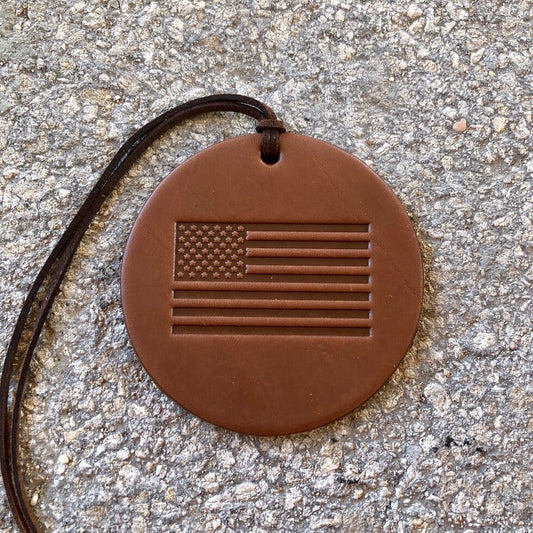 ROUND OLD GLORY AIR FLAIR- BROWN-SCENT BUTT NAKED