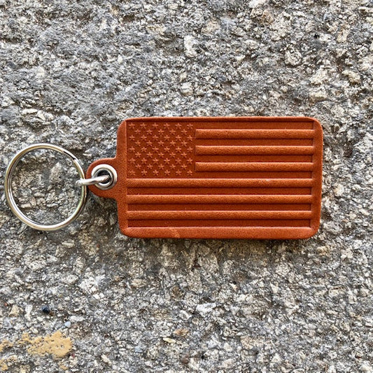 LIFE OF RILEY  OLD GLORY KEY TAG- SADDLETAN