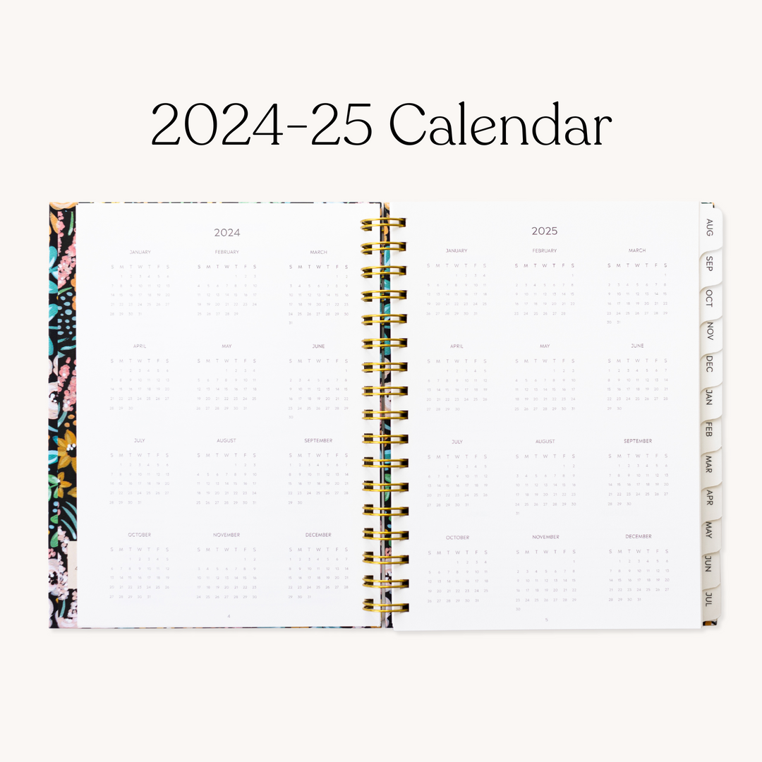 PLANNER 2024-2025 PORCLEIN FLORAL ElyseBreanne