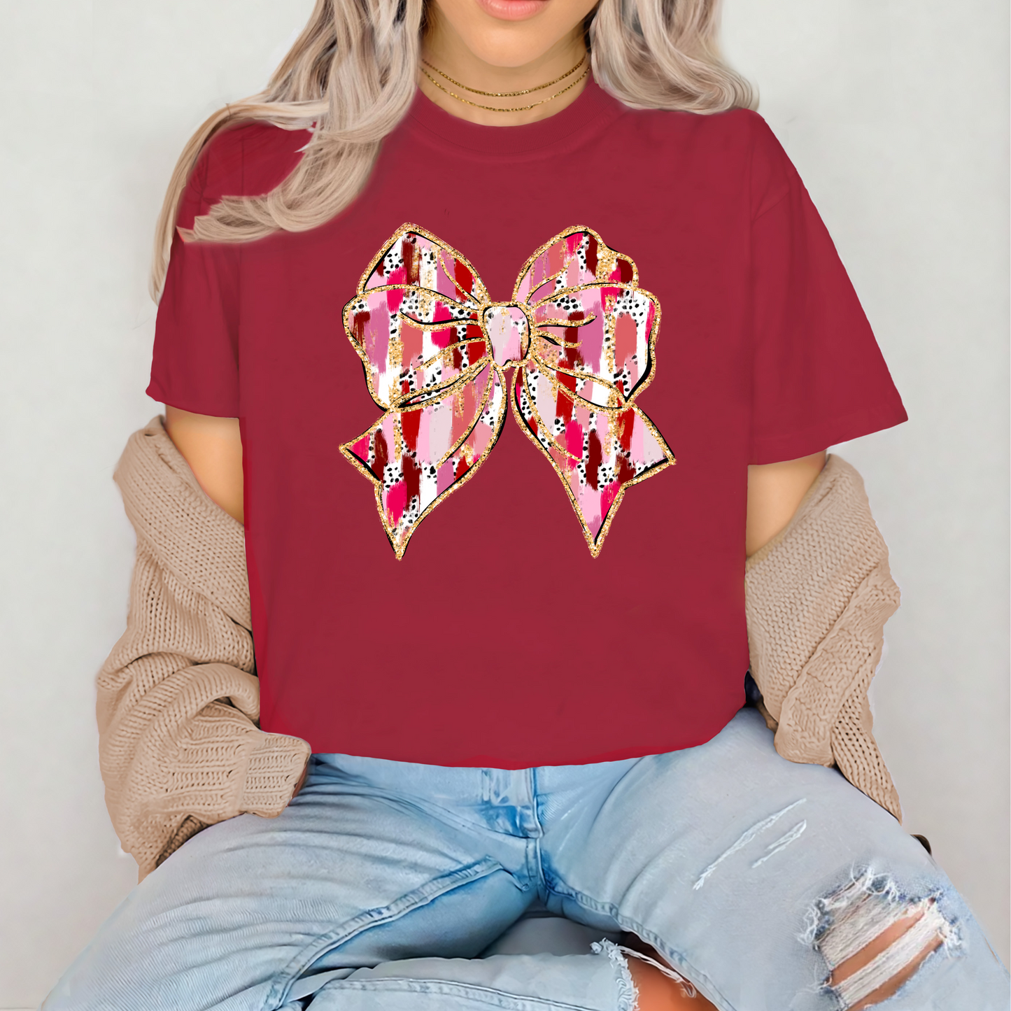 VALENTINES'S DAY SHIRT BOW