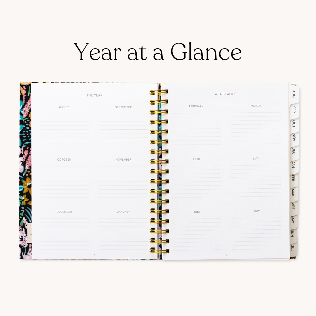 PLANNER 2024-2025 PORCLEIN FLORAL ElyseBreanne