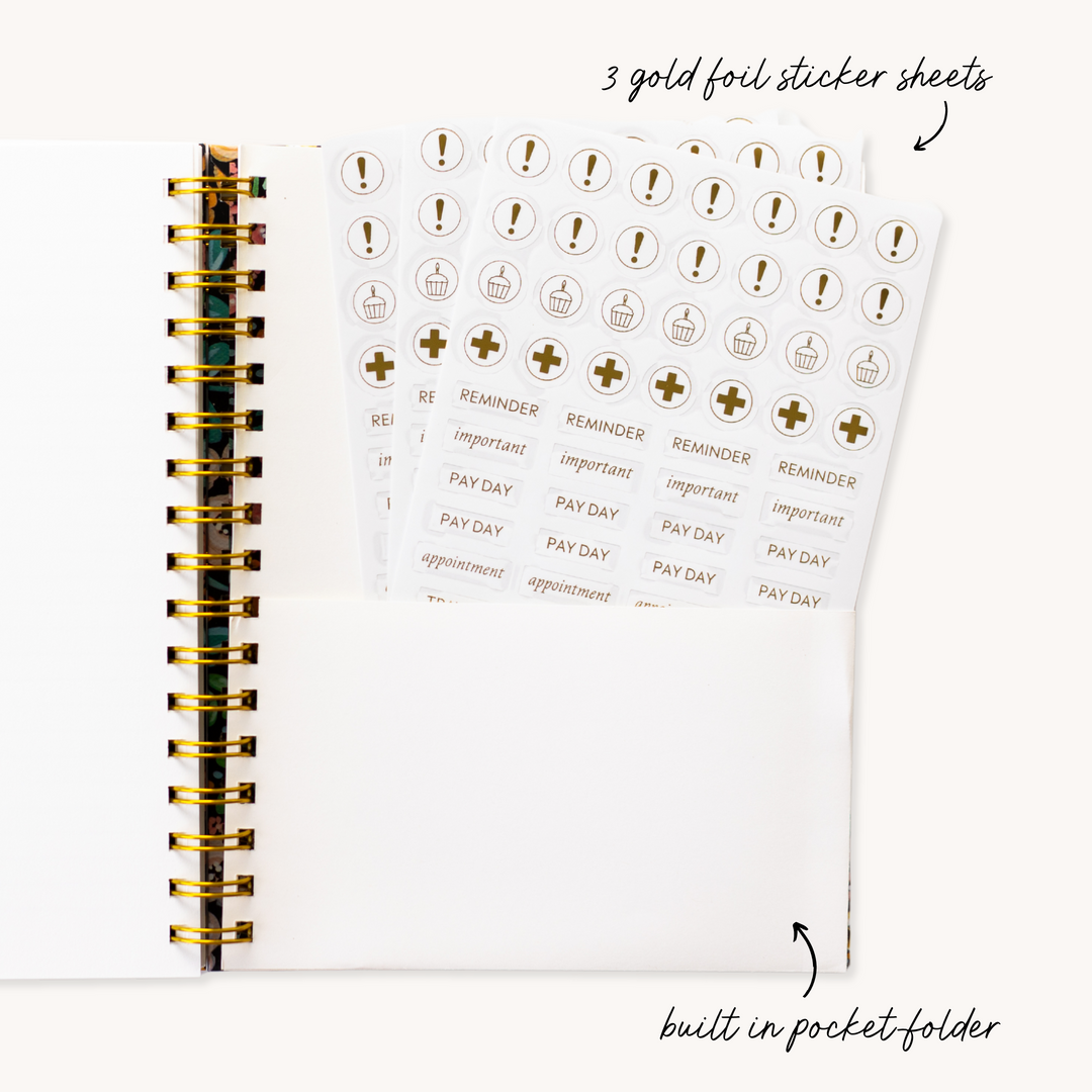 PLANNER 2024-2025 PORCLEIN FLORAL ElyseBreanne