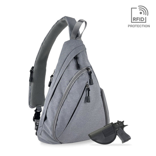 PEYTON SLING SHOULDER CONCEALED CARRY BACKPACK-grey