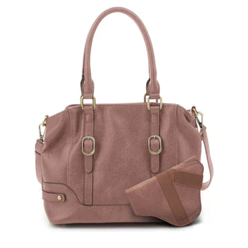 ELENA CONCEALED CARRY LOCK AND KEY SATCHEL- DARK MAUVE