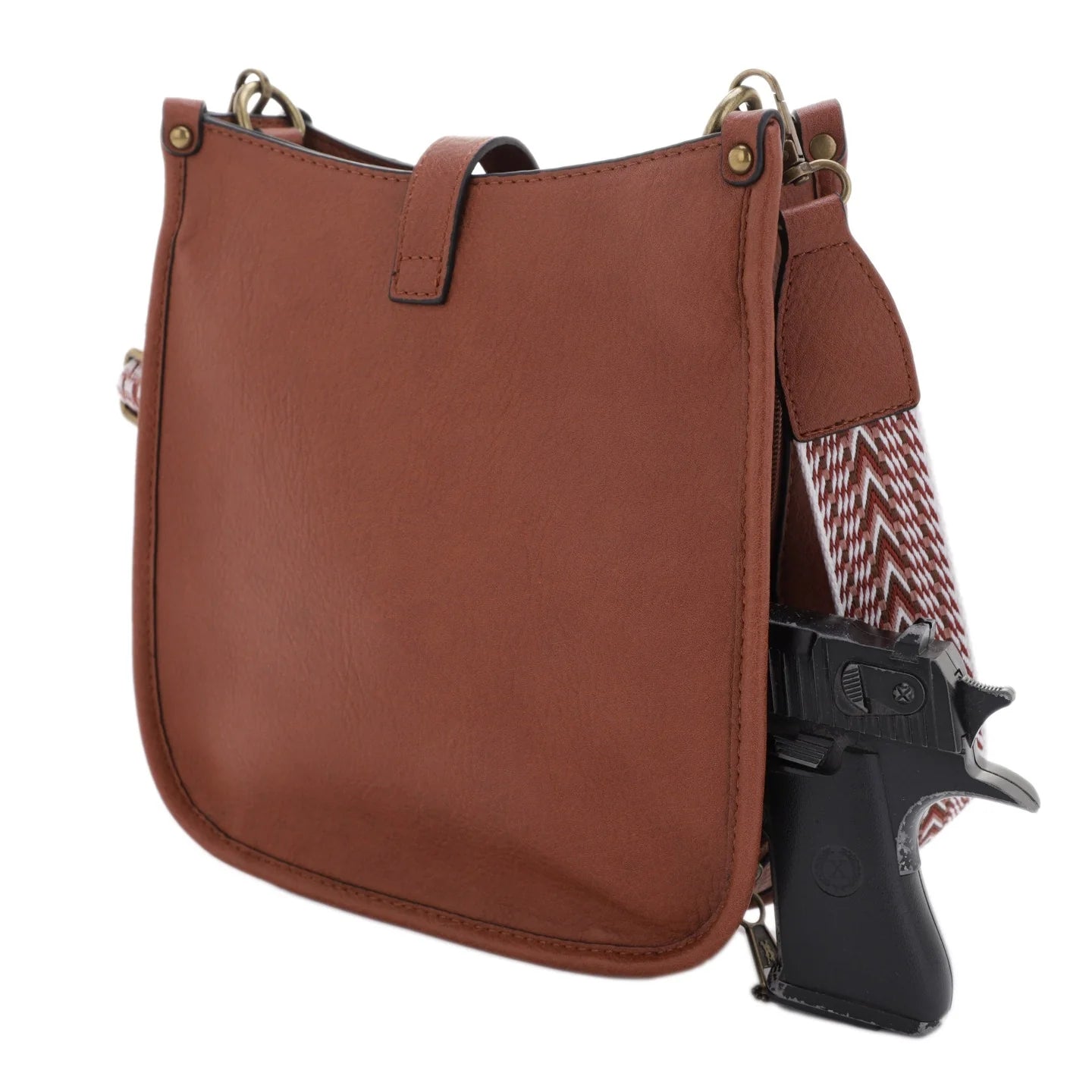 CHELSEA CONCEALED CARRY LOCK AND KEY HOBO-TAN