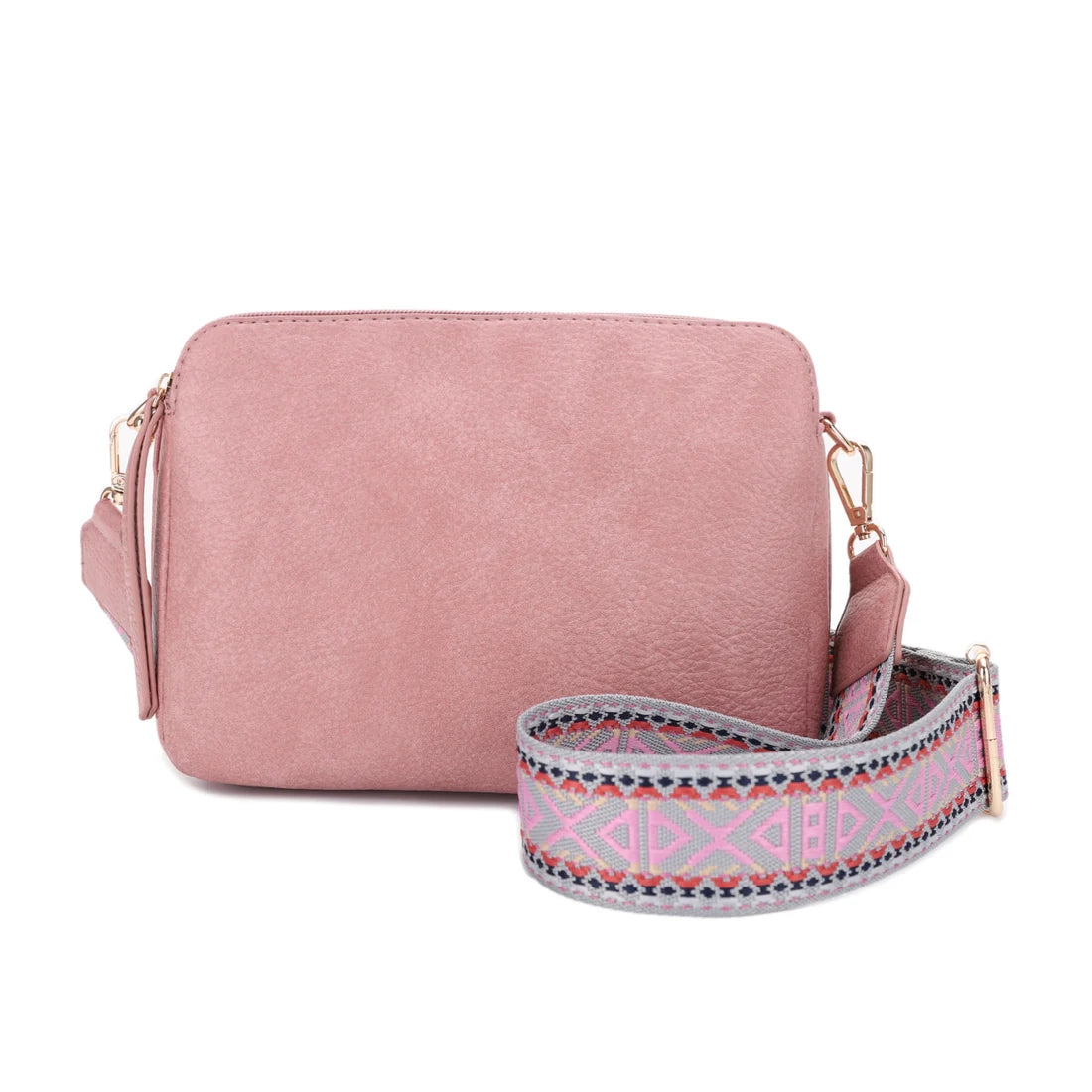 Rebecca Triple Compartment Lock and Key Concealed Carry Crossbody- MAUVE