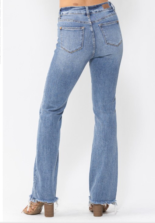 JUDY BLUE HIGH WAIST DOUBLE BUTTON BOOTCUT