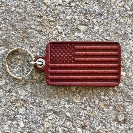 OLD GLORY KEY TAG- RUST